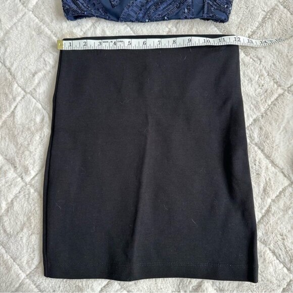 Windsor | Blue Sequin Abyss Crop Tank Top & Skirt | Size Small & Extra Small - Picture 7 of 10